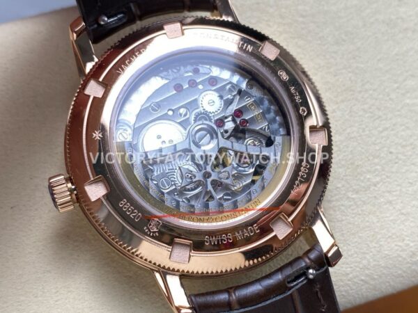 KM Factory Vacheron Constantin Patrimony 47200000J-9018 40mm Rose Gold Leather Strap Black Dial (7) KM Factory Vacheron Constantin Patrimony 47200000J-9018 40mm Rose Gold Leather Strap Black Dial