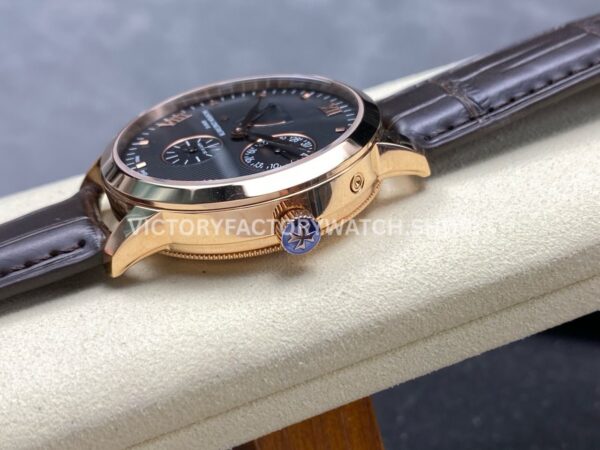 KM Factory Vacheron Constantin Patrimony 47200000J-9018 40mm Rose Gold Leather Strap Black Dial (9) KM Factory Vacheron Constantin Patrimony 47200000J-9018 40mm Rose Gold Leather Strap Black Dial