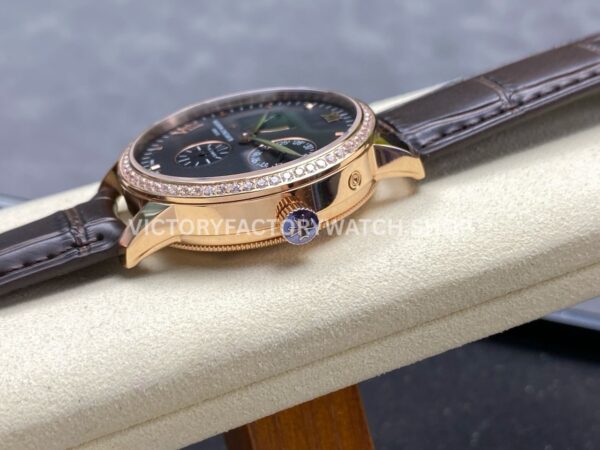 KM Factory Vacheron Constantin Patrimony 47200000J-9018 40mm Rose Gold Leather Strap Diamond Bezel Black Di ( (3) KM Factory Vacheron Constantin Patrimony 47200000J-9018 40mm Rose Gold Leather Strap Diamond Bezel Black Dial
