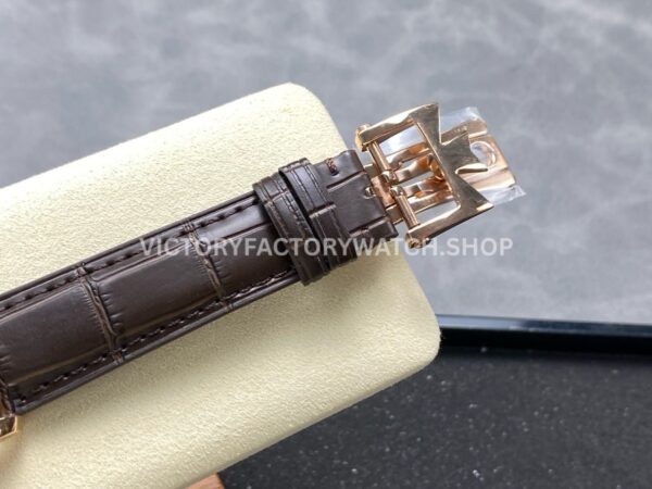 KM Factory Vacheron Constantin Patrimony 47200000J-9018 40mm Rose Gold Leather Strap Diamond Bezel Black Di ( (4) KM Factory Vacheron Constantin Patrimony 47200000J-9018 40mm Rose Gold Leather Strap Diamond Bezel Black Dial