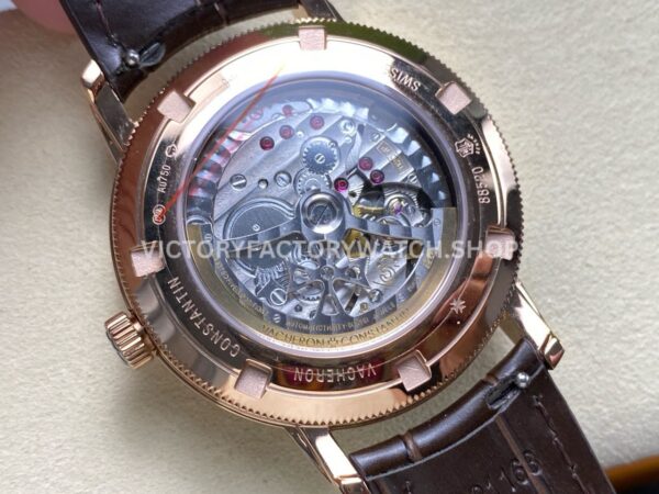 KM Factory Vacheron Constantin Patrimony 47200000J-9018 40mm Rose Gold Leather Strap Diamond Bezel Black Di ( (7) KM Factory Vacheron Constantin Patrimony 47200000J-9018 40mm Rose Gold Leather Strap Diamond Bezel Black Dial