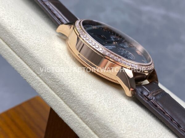 KM Factory Vacheron Constantin Patrimony 47200000J-9018 40mm Rose Gold Leather Strap Diamond Bezel Black Di ( (9) KM Factory Vacheron Constantin Patrimony 47200000J-9018 40mm Rose Gold Leather Strap Diamond Bezel Black Dial