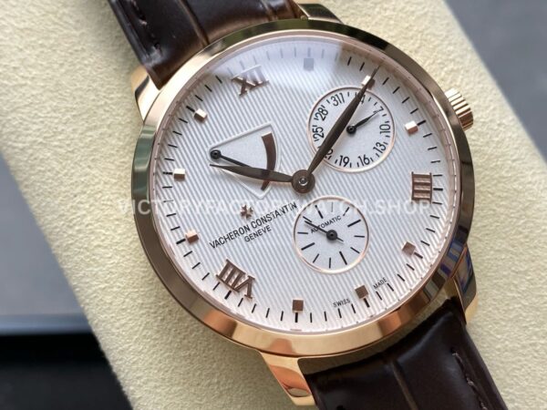 KM Factory Vacheron Constantin Patrimony 47200000J-9018 Rose Gold White Dial (3) KM Factory Vacheron Constantin Patrimony 47200/000J-9018 40mm Rose Gold Leather Strap White Dial