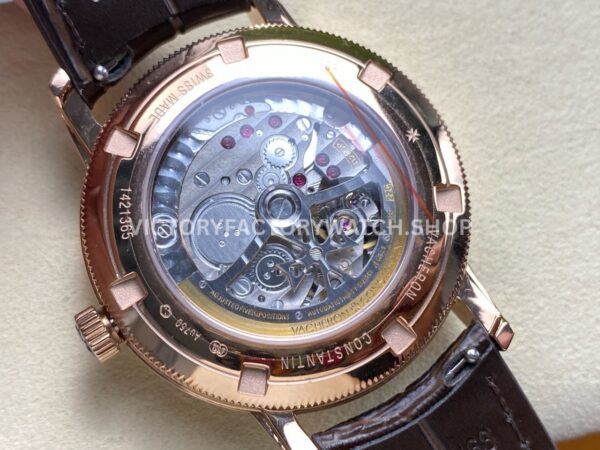 KM Factory Vacheron Constantin Patrimony 47200000J-9018 Rose Gold White Dial (6) KM Factory Vacheron Constantin Patrimony 47200/000J-9018 40mm Rose Gold Leather Strap White Dial