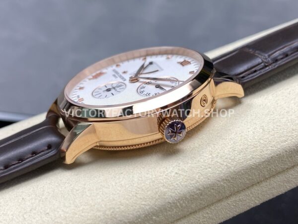KM Factory Vacheron Constantin Patrimony 47200000J-9018 Rose Gold White Dial (7) KM Factory Vacheron Constantin Patrimony 47200/000J-9018 40mm Rose Gold Leather Strap White Dial