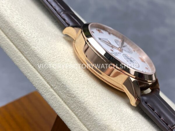 KM Factory Vacheron Constantin Patrimony 47200000J-9018 Rose Gold White Dial (9) KM Factory Vacheron Constantin Patrimony 47200/000J-9018 40mm Rose Gold Leather Strap White Dial