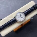 KM Factory Vacheron Constantin Patrimony 47200/000G-9019 40mm Leather Strap White Gold Diamond Bezel White Dial