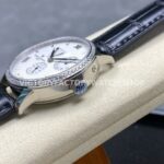KM Factory Vacheron Constantin Patrimony 47200/000G-9019 40mm Leather Strap White Gold Diamond Bezel White Dial