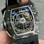 KU Factory Richard Mille RM 11-03 44.5mm Carbon Fiber Black Rubber Strap Skeletonized Dial