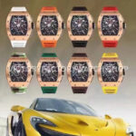 KU Factory Richard Mille RM 11-03 44.5mm Carbon Fiber Black Rubber Strap Skeletonized Dial