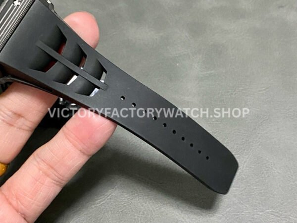 KU Factory Richard Mille RM 11-03 44.5mm Carbon Fiber Black Rubber Strap Skeletonized Dial