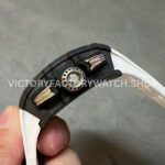 KU Factory Richard Mille RM 11-03 44.5mm Carbon Fiber White Rubber Strap Skeletonized Dial