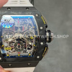 KU Factory Richard Mille RM 11-03 carbon fiber white rubber strap skeletonized dial