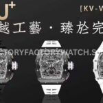 KU Factory Richard Mille RM 11-03 44.5mm Rose Gold Black Rubber Strap Skeletonized Dial