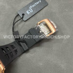 KU Factory Richard Mille RM 11-03 44.5mm Rose Gold Black Rubber Strap Skeletonized Dial