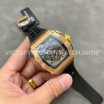 KU Factory Richard Mille RM 11-03 44.5mm Rose Gold Black Rubber Strap Skeletonized Dial