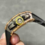 KU Factory Richard Mille RM 11-03 44.5mm Rose Gold Black Rubber Strap Skeletonized Dial