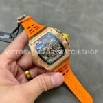 KU Factory Richard Mille RM 11-03 44.5mm Rose Gold Orange Rubber Strap Skeletonized Dial (3) KU Factory Richard Mille RM 11-03 44.5mm Rose Gold Orange Rubber Strap Skeletonized Dial