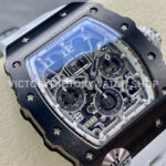 KU Factory Richard Mille RM 11-03 44.5mm Titanium White Rubber Strap Arabic Numerals Skeletoni (4) KU Factory Richard Mille RM 11-03 44.5mm Titanium White Rubber Strap Arabic Numerals Skeletonized Dial