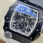 KU Factory Richard Mille RM 11-03 44.5mm Titanium White Rubber Strap Arabic Numerals Skeletoni (8) KU Factory Richard Mille RM 11-03 44.5mm Titanium White Rubber Strap Arabic Numerals Skeletonized Dial