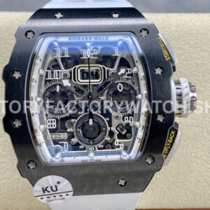 KU Factory Richard Mille RM 11-03 titanium white rubber strap Arabic numerals skeletonized dial