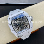 KU Factory Richard Mille RM 11-03 44.5mm Titanium White Rubber Strap Arabic Numerals Skeletoniz (4) KU Factory Richard Mille RM 11-03 44.5mm Ceramics White Rubber Strap Arabic Numerals Skeletonized Dial