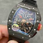 KV Factory Richard Mille RM 11-03 44.5mm Carbon Fiber Black Rubber Strap Arabic Numerals Skeletonized Dial