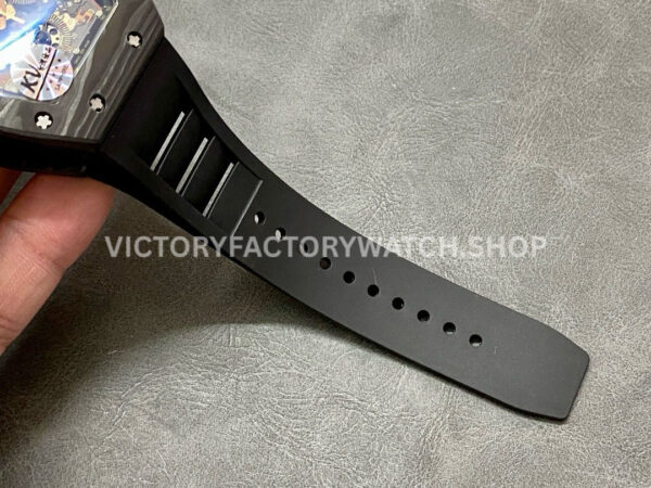 KV Factory Richard Mille RM 11-03 44.5mm Carbon Fiber Black Rubber Strap Arabic Numerals Skeletonized Dial