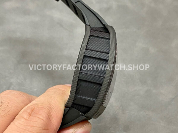 KV Factory Richard Mille RM 11-03 44.5mm Carbon Fiber Black Rubber Strap Arabic Numerals Skeletonized Dial