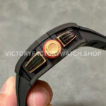 KV Factory Richard Mille RM 11-03 44.5mm Carbon Fiber Black Rubber Strap Arabic Numerals Skeletonized Dial