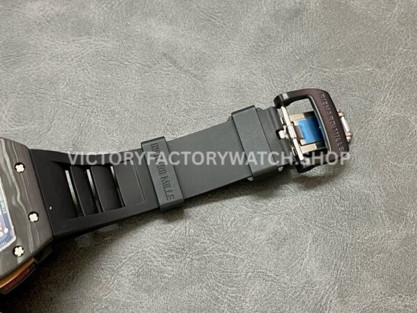 KV Factory Richard Mille RM 11-03 44.5mm Carbon Fiber Black Rubber Strap Arabic Numerals Skeletonized Dial