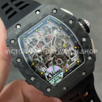 KV Factory Richard Mille RM 11-03 44.5mm Carbon Fiber Black Rubber Strap Arabic Numerals Skeletonized Dial