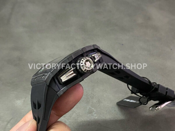 KV Factory Richard Mille RM 11-03 44.5mm Carbon Fiber Black Rubber Strap Arabic Numerals Skeletonized Dial