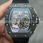 KV Factory Richard Mille RM 11-03 carbon fiber black rubber strap Arabic numerals skeletonized dial