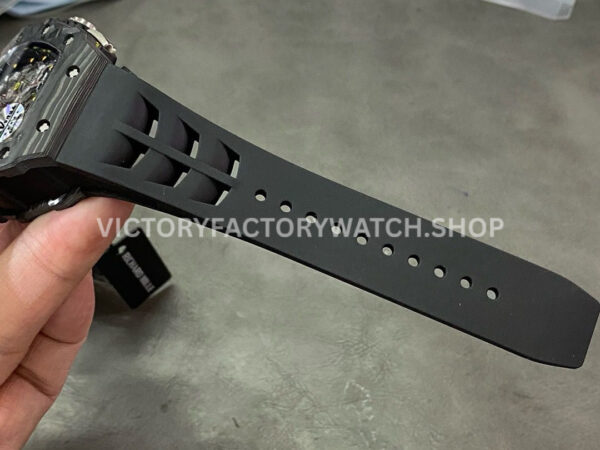 KV Factory Richard Mille RM 11-03 44.5mm Carbon Fiber Black Rubber Strap Arabic Numerals Skeletonized Dial