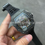 KV Factory Richard Mille RM 11-03 44.5mm Carbon Fiber Black Rubber Strap Arabic Numerals Skeletonized Dial