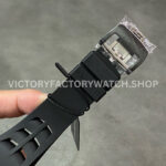 KV Factory Richard Mille RM 11-03 44.5mm Carbon Fiber Black Rubber Strap Arabic Numerals Skeletonized Dial