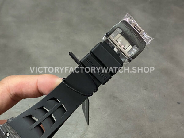 KV Factory Richard Mille RM 11-03 44.5mm Carbon Fiber Black Rubber Strap Arabic Numerals Skeletonized Dial