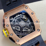 KV Factory Richard Mille RM 11-03 44.5mm Rose Gold Black Rubber Strap Arabic Numerals Skeletoni (7) KV Factory Richard Mille RM 11-03 44.5mm Rose Gold Black Rubber Strap Arabic Numerals Skeletonized Dial