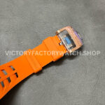 KV Factory Richard Mille RM 11-03 44.5mm Rose Gold Orange Rubber Strap Arabic Numerals Skeleto (7) KV Factory Richard Mille RM 11-03 44.5mm Rose Gold Orange Rubber Strap Arabic Numerals Skeletonized Dial