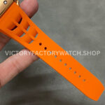 KV Factory Richard Mille RM 11-03 44.5mm Rose Gold Orange Rubber Strap Arabic Numerals Skeleto (8) KV Factory Richard Mille RM 11-03 44.5mm Rose Gold Orange Rubber Strap Arabic Numerals Skeletonized Dial
