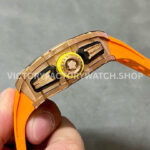 KV Factory Richard Mille RM 11-03 44.5mm Rose Gold Orange Rubber Strap Arabic Numerals Skeleto (9) KV Factory Richard Mille RM 11-03 44.5mm Rose Gold Orange Rubber Strap Arabic Numerals Skeletonized Dial