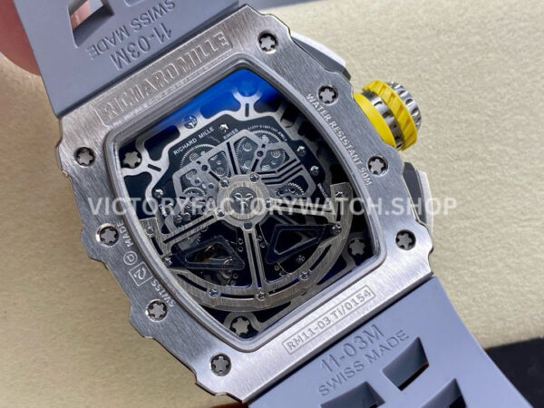 KV Factory Richard Mille RM 11-03 44.5mm Titanium Grey Rubber Strap Arabic Numerals Skeletonized KV Factory Richard Mille RM 11-03 44.5mm Titanium Grey Rubber Strap Arabic Numerals Skeletonized Dial