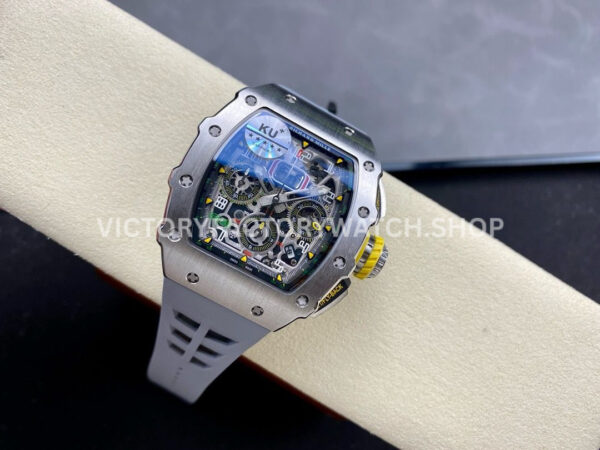 KV Factory Richard Mille RM 11-03 44.5mm Titanium Grey Rubber Strap Arabic Numerals Skeletonized (5) KV Factory Richard Mille RM 11-03 44.5mm Titanium Grey Rubber Strap Arabic Numerals Skeletonized Dial