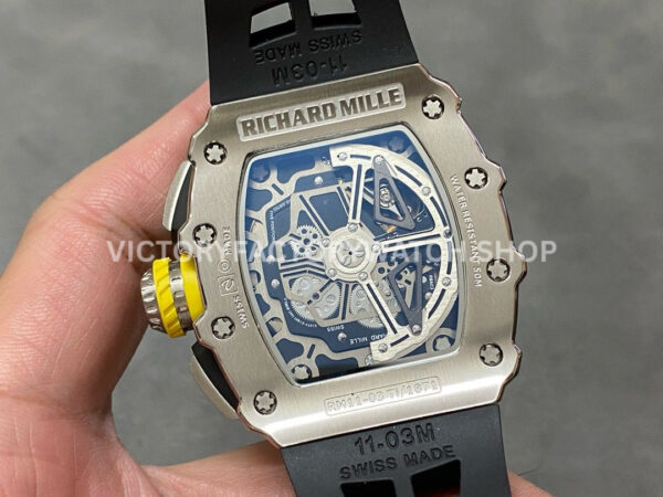 KV Factory Richard Mille RM 11-03 44.5mm Titanium Rubber Strap Arabic Numerals Skeletonized Dial (2) KV Factory Richard Mille RM 11-03 44.5mm Titanium Rubber Strap Arabic Numerals Skeletonized Dial