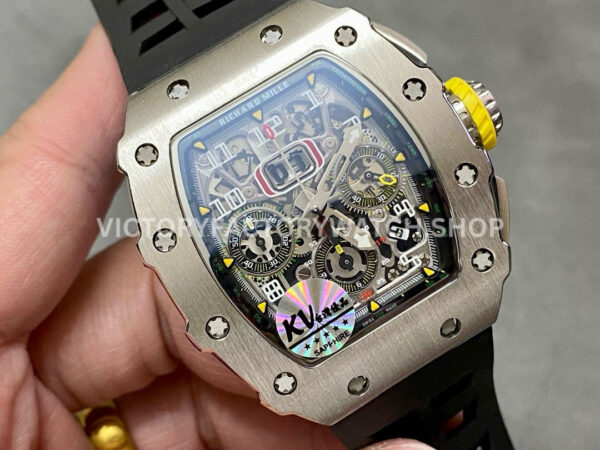 KV Factory Richard Mille RM 11-03 44.5mm Titanium Rubber Strap Arabic Numerals Skeletonized Dial (4) KV Factory Richard Mille RM 11-03 44.5mm Titanium Rubber Strap Arabic Numerals Skeletonized Dial