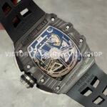 KV Factory Richard Mille RM 11-03 44.5mm Carbon Fiber Black Rubber Strap Arabic Numerals Skeletonized Dial