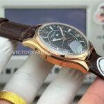 MKS Factory Vacheron Constantin Fiftysix 4000E/000R-B065 40mm Rose Gold Leather Strap Arabic Numerals Brown Black Dial