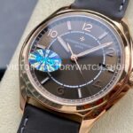 MKS Factory Vacheron Constantin Fiftysix 4600E/000R-B576 40mm Rose gold Leather Strap Arabic Numerals Brown Dial