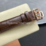 MKS Factory Vacheron Constantin Fiftysix 4600E/000R-B441 40mm Rose gold Leather Strap Arabic Numerals Silver Dial
